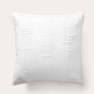 Lauren Ralph Lauren White Textured Stripe Euro Sham 26”x26” MSRP $135.00 NWT